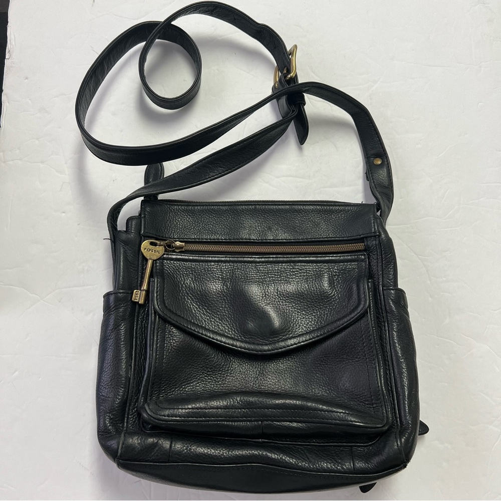 Fossil Black Multiple Compartment Crossbody Bag